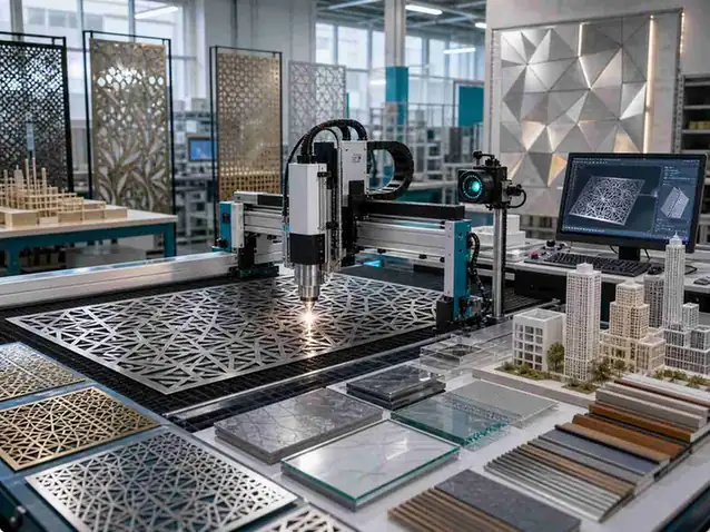Architectural decoration laser processing