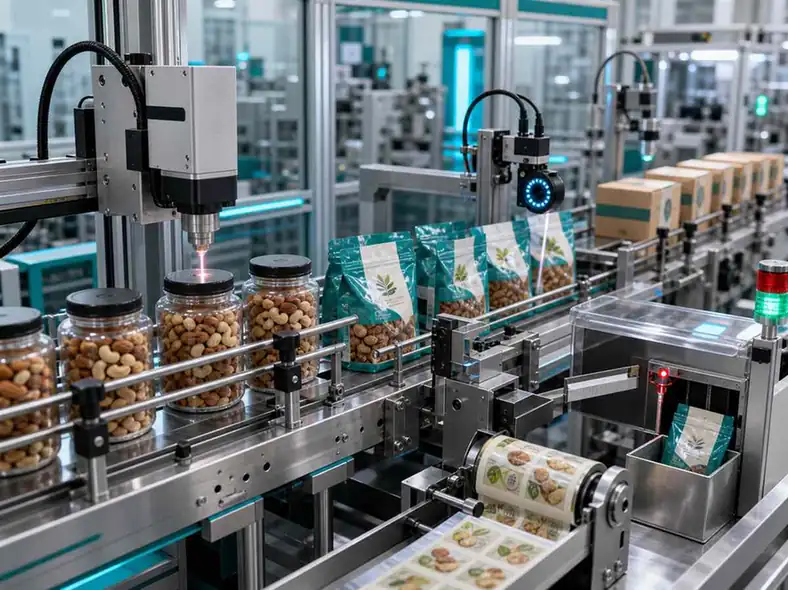 Food packaging laser coding