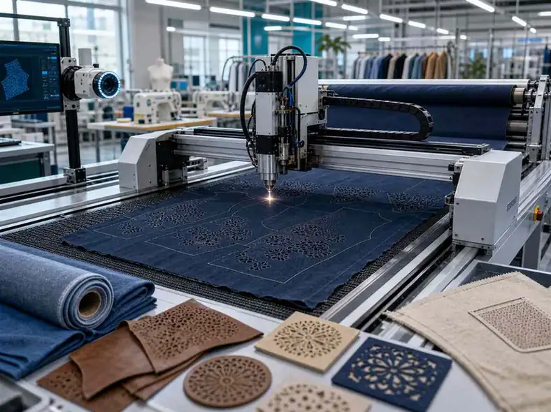 Textile apparel laser processing