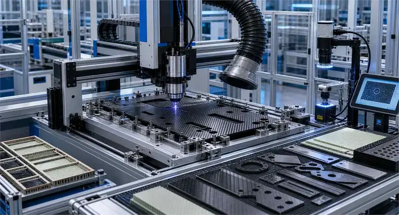 Composite material processing workflow