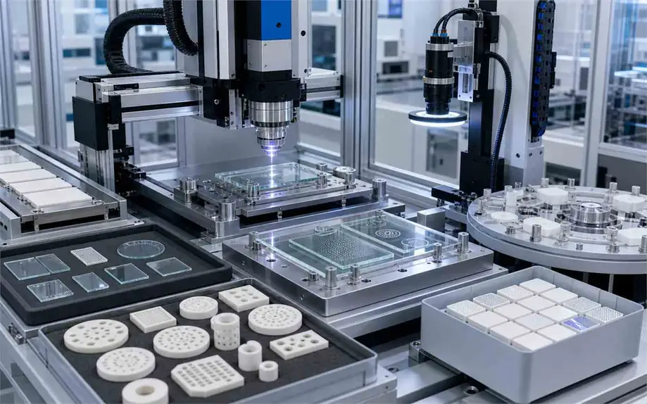 Glass and ceramic laser workflow