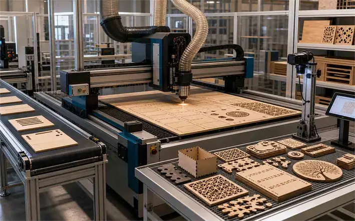 Wood laser processing workflow